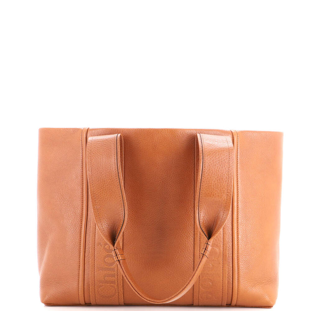 Chloe Medium Woody Tote Leather